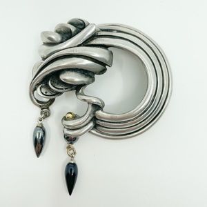 Fahrenheit New York Brooch Urban Industrial Silver